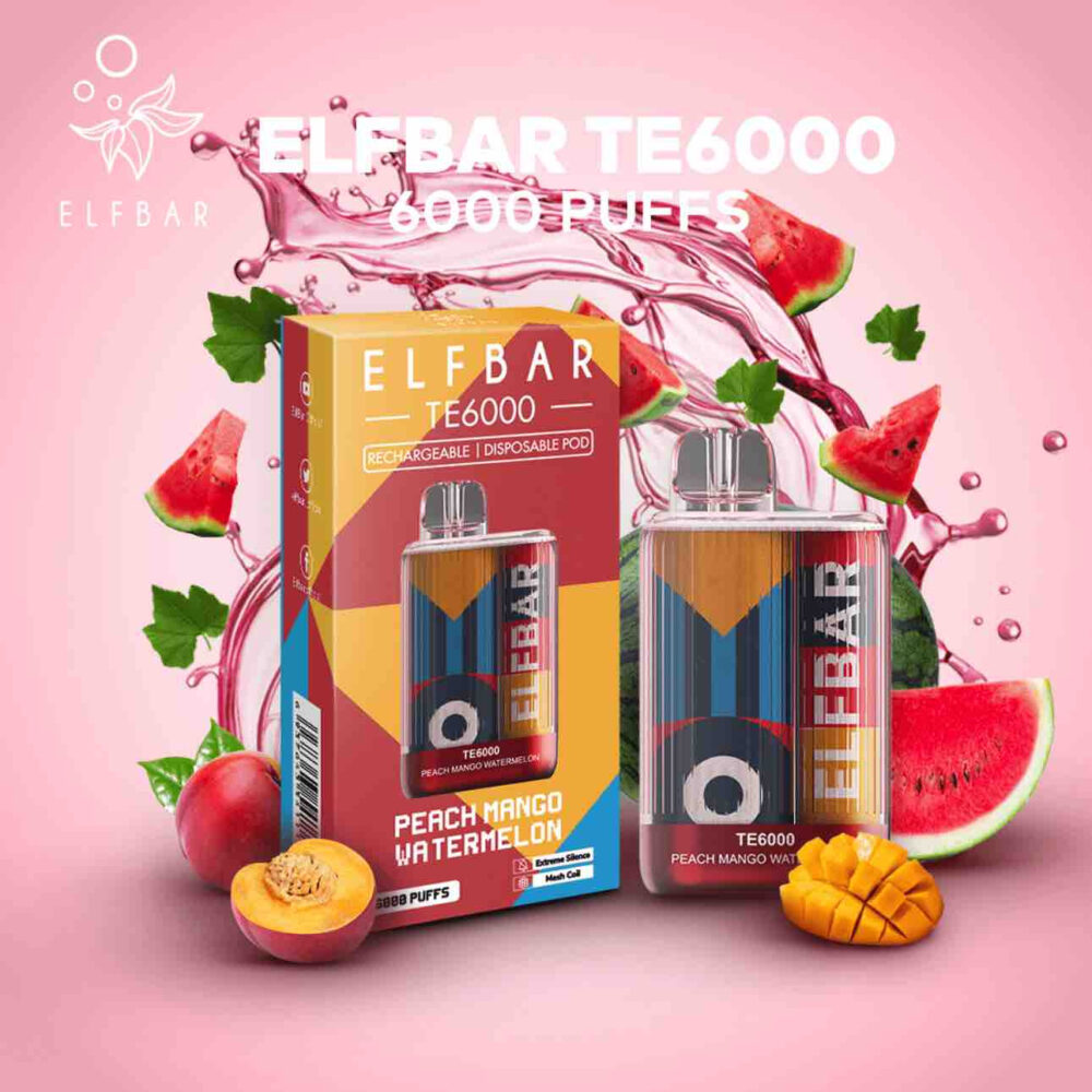 The Elf Bar TE 6000 is exclusive to the Malaysian vape market. It features a higher battery capacity that is rechargeable as well as the well-loved range
