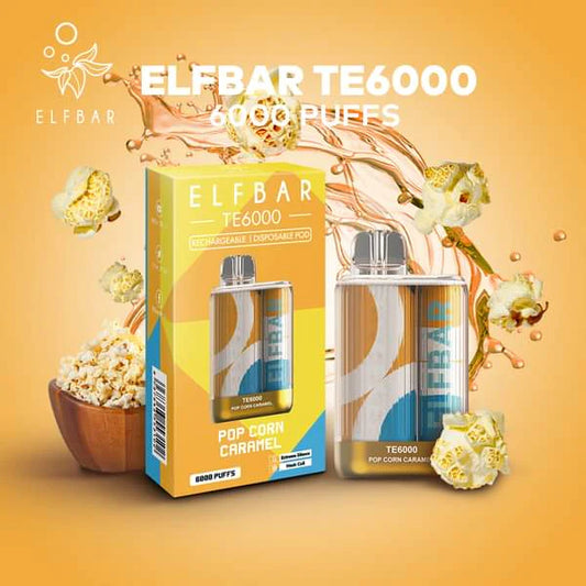 ELF BAR TE6000 The ELF BAR TE6000 aspects a greater battery ability that is rechargeable as properly as the well-loved vary of fruity flavours you understand and love from ELF BAR. Amazingly quiet to use with no sound upon every puff. Product Highlights: 6,000 puffs 50mg salt nicotine content (5%) 550mah battery (micro usb rechargeable, cable not included) Inhale activation (no button to press) 15ml liquid capacity (not refillable) Constant voltage from the first to last puff to ensure a smooth and consistent taste throughout Slim body design, comfortable mouthpiece, lightweight and pocketable Wrapped in vacuum sealed packaging for freshness. Comes with security sticker to verify authenticity (yup, it works, we tried it !)