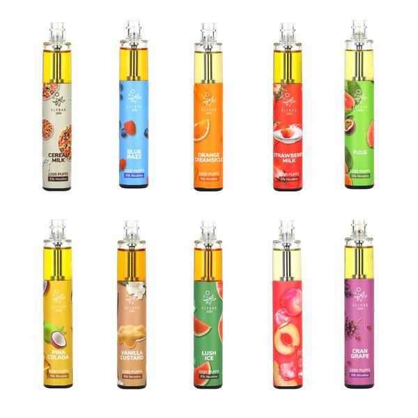 The Elf Bar disposable vape pens come in 12 fantastic flavours of pre-filled nic salt e-liquid. Up to 600 puffs of 2% nicotine salt.