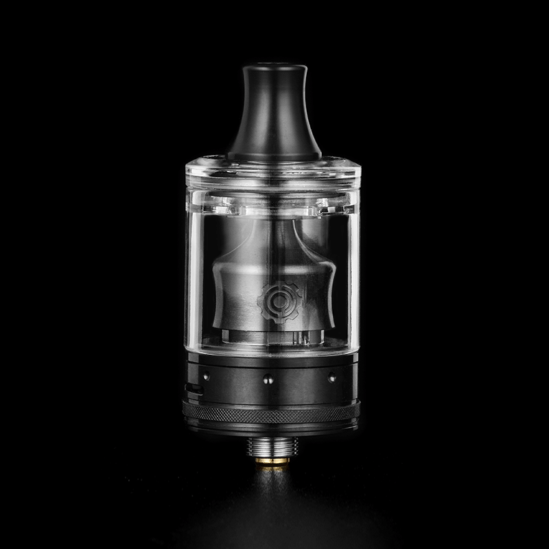 The COG MTL RTA is a mouth-to-lung RTA designed especially for builders who prefer nic salts or high nicotine vaping. It’s the new collaboration between Wotofo and Suck My Mod, featuring a single coil setup on a 22mm build deck and a 3ml tank reservoir.