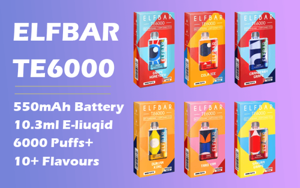 The Elf Bar TE 6000 is a new vape in the market. It features a higher battery capacity that is rechargeable as well as the well-loved range of fruity ELFBAR TE6000 5% RECHARGEABLE DISPOSABLE 6000 PUFFS 15ML The Elf Bar TE 6000 is exclusive to the Malaysian vape market. It features a higher battery
