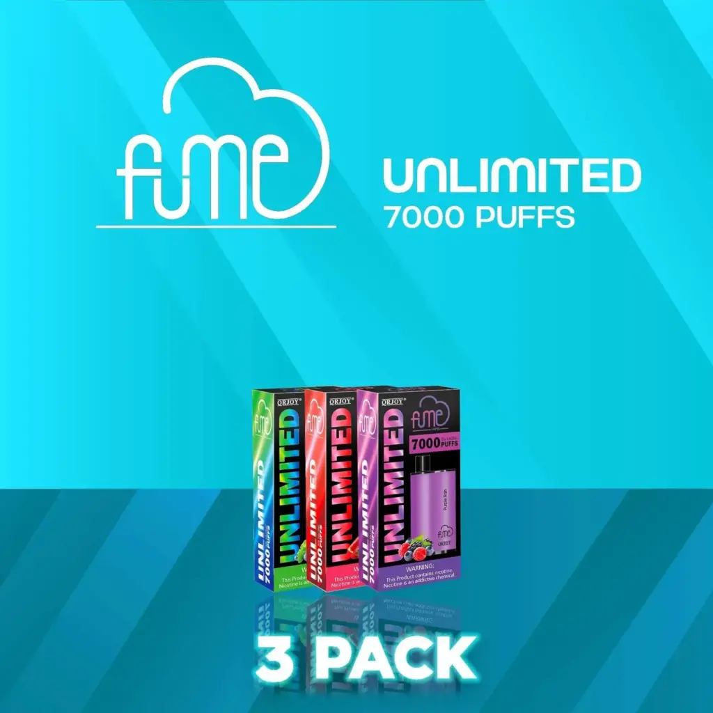 Check out the Fume Vapes Unlimited 7000 Disposable, featuring a 14mL prefilled capacity, integrated 450mAh battery, delivering approximately 7000 puffs.