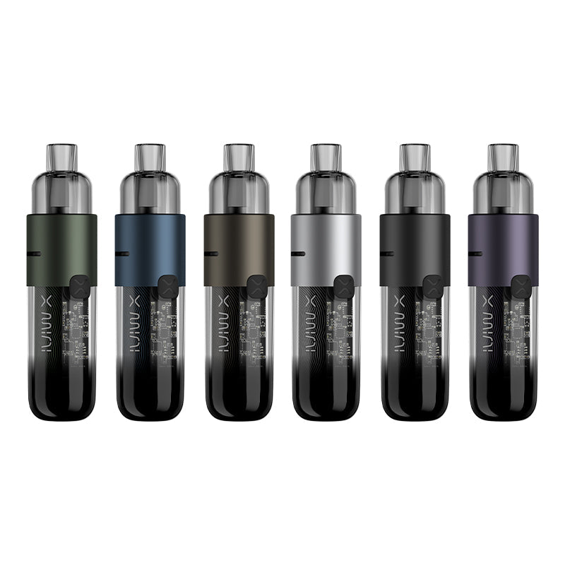 The Vaporesso x Moti X Mini is a compact & intelligent Direct-Lung pod kit with easy-to-use adaptive power control. Up to 29W power. Works with X35 coils.This kit is powered by a built-in 1150mAh battery that will provide up to 29W and a direct-to-lung vaping style. The Moti Mini includes a 2ml e-liquid capacity