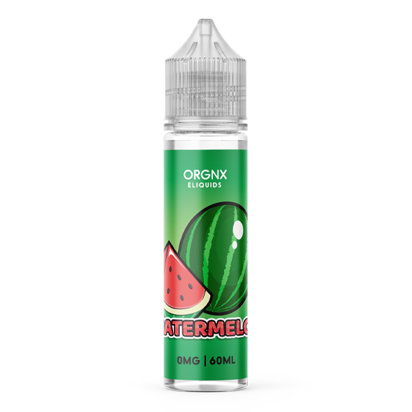 Watermelon E-Juice is salt nicotine from ORGNX TFN with 60ml. As you try it you will feel like you entered a pool of watermelon juice on a summer sunny day. Watermelon vape juice from ORGNX comes in a medium-sized bottle with a blissful fog base of 70/30 VG/PG. This is one summertime-like e liquid that's sure