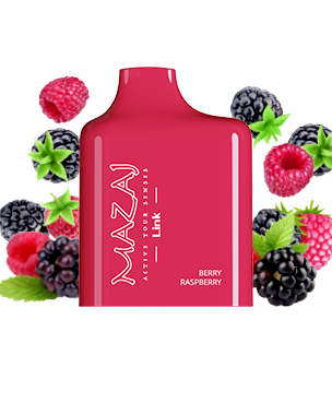 MAZAJ – LINK Pomegranate Berry Disposable E-Cig (8500 puff) 50mg. 80ر.س – 125ر.س. Pomegranates and berry flavored disposable pod system with hint of ice