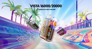 The VOZOL VISTA 20000 is a disposable vape with a vibrant color display that provides easy access to power, oil level, and battery life. Its transparent design